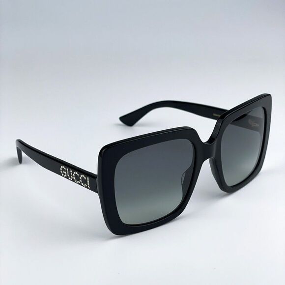 NEW Gucci GG0418S 001 Black Grey Square Women Sunglasses main image 9